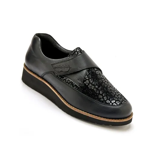 Pantofi din piele cu închidere velcro Pediconfort