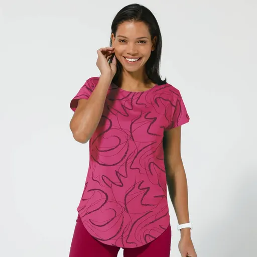 Tricou lung cu mâneci scurte și imprimeu