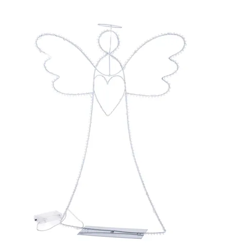 Decorațiune luminoasă de Crăciun Înger cu aureolă, 36 x 44 cm, 35 LED-uri