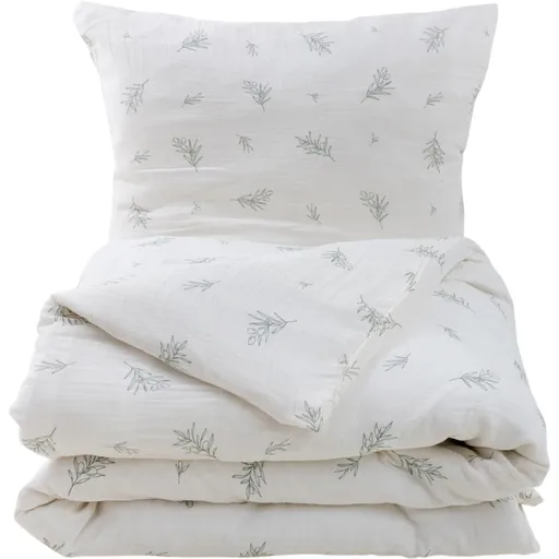 Lenjerie de pat din muselină Matex Olivka, 140 x 200 cm, 70 x 90 cm
