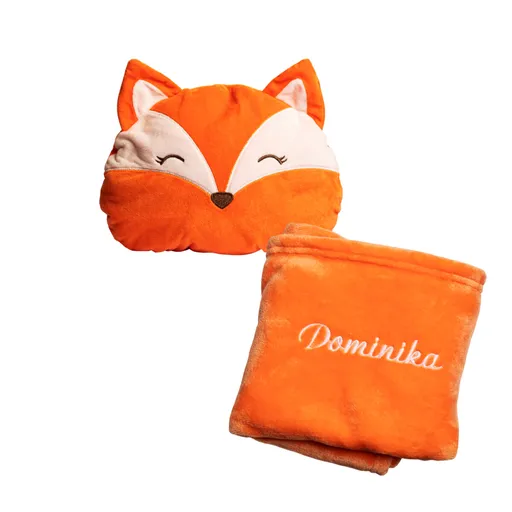 Pernă de pluș 2 în 1 Vulpe