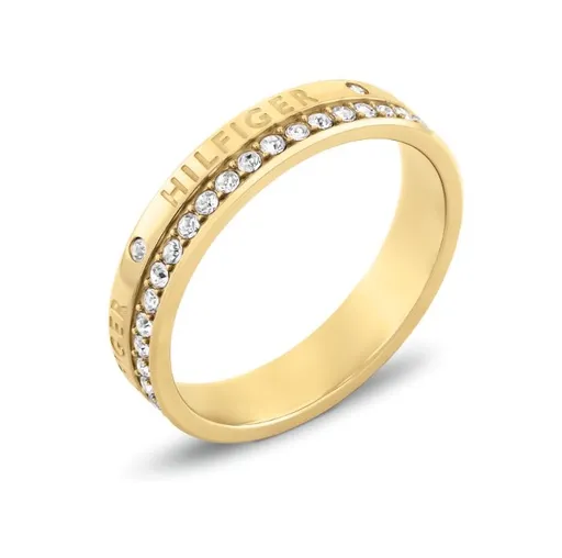 Tommy Hilfiger Inel placat cu aur cu cristale Mini Crystals 2780911 54 mm