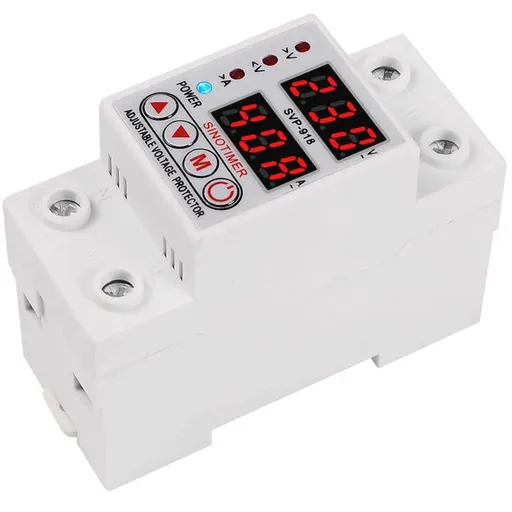 Releu siguranta digitala de protectie tensiune, Sinotimer, 40A, SVP-918-40A, ecran dublu LED, recuperare automata
