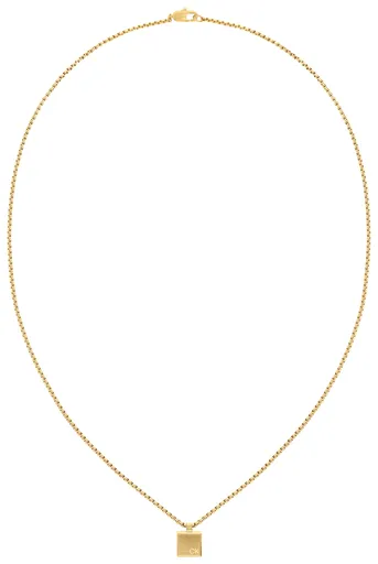 Calvin Klein Colier modern placat cu aur Sculptural 35000487