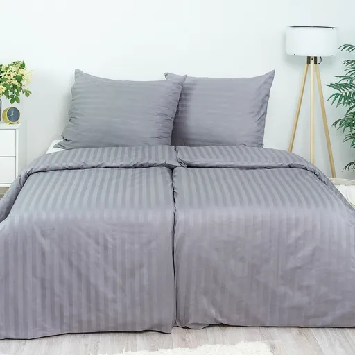 Lenjerie de pat Stanex atlas grail gri închis ,140 x 220 cm, 70 x 90 cm, gri închis, 140 x 220 cm, 70 x 90 cm