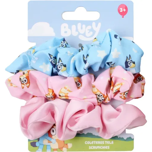 Disney Bluey Scrunchies elastic de păr din satin pentru copii 3y+ 3 buc