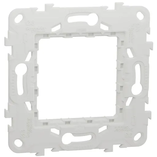 Suport plastic 2 module Schneider Noua Unica NU7002P alb, bej, antracit, aluminiu
