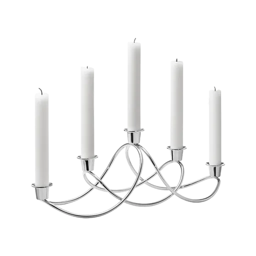 Sfeșnic Harmony pentru 5 lumânări, oțel inoxidabil - Georg Jensen