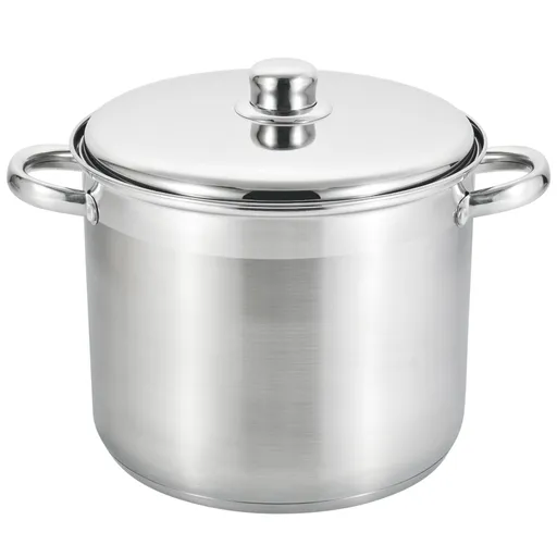 Oala cu capac metalic Rosberg R51211B30S, 30x23 cm, 16.2 L, Inductie, Inox