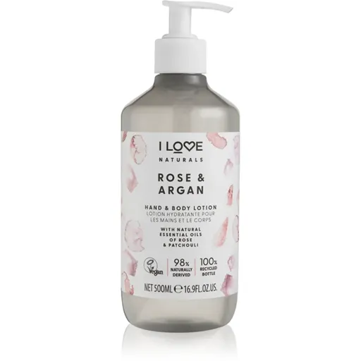 I Love Naturals Rose & Argan lapte de corp 500 ml