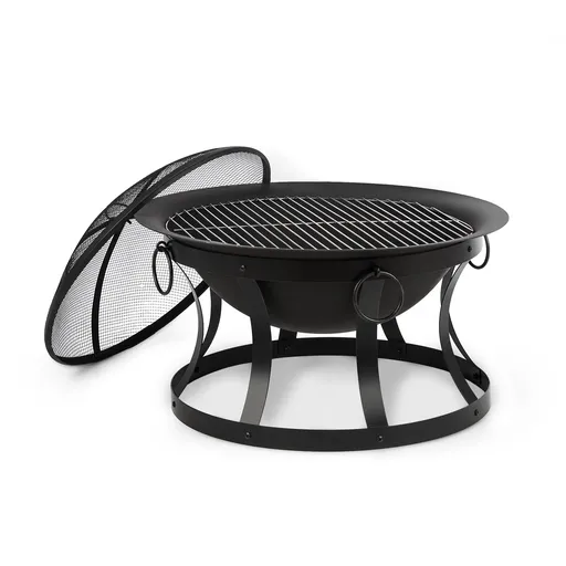 Blumfeldt Pentos, bol de foc 2-în-1, Ø73cm, scânteie Ø60cm, grill, fontă