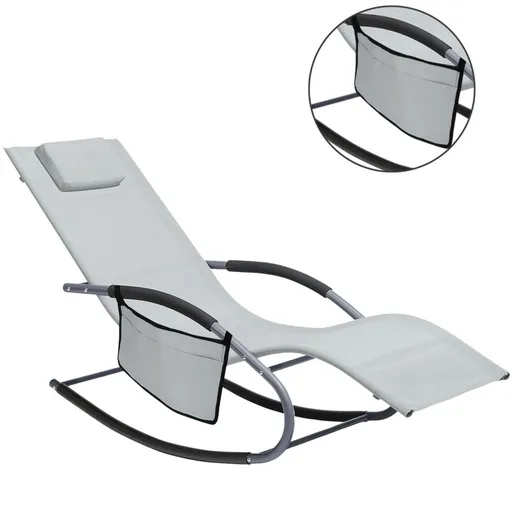 Scaun balansoar de grădină 148 x 63 x 87 cm, grideschis