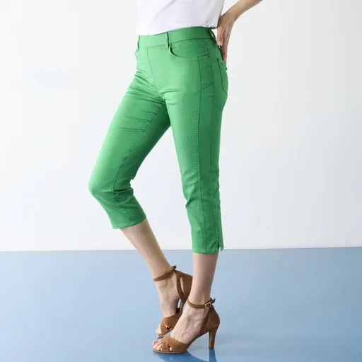 Pantaloni Stretch 3/4 cu croială structurată