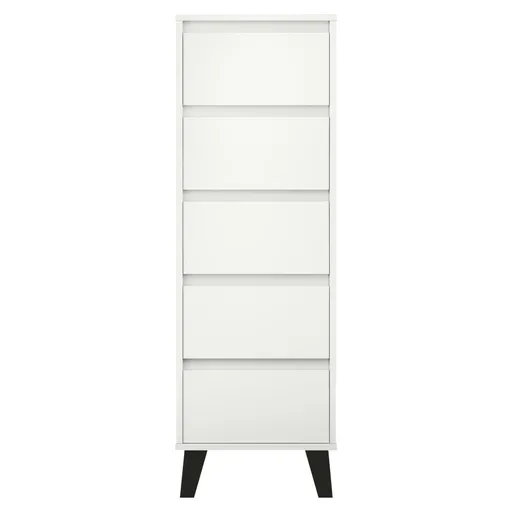 Comoda BOGAN 5S40, albă, alb