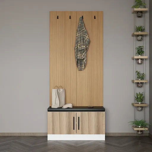 Cuier de perete, Hanah Home, Noah, 90x210x35 cm, Maro