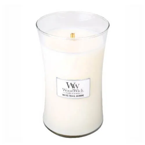 WoodWick Lumânare parfumată vază mare White Tea & Jasmine 609,5 g