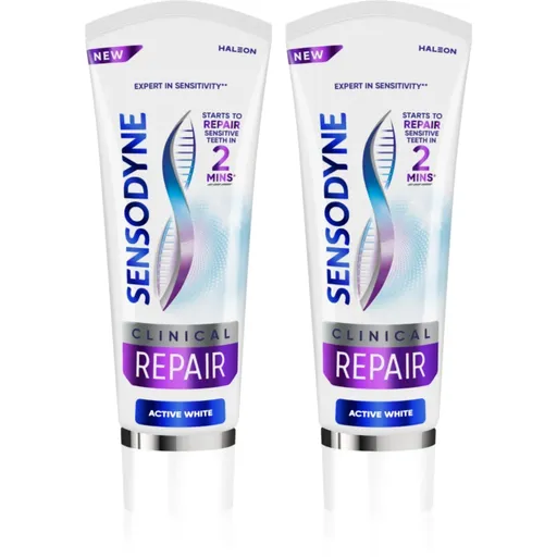 Sensodyne Clinical Repair Active White pastă de dinți 2x75 ml