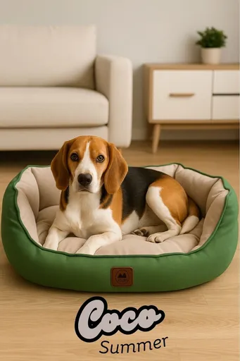 Pat pentru animale de companie, Paws & Whiskers, Coco Summer L, Material exterior: 100% poliester, Verde