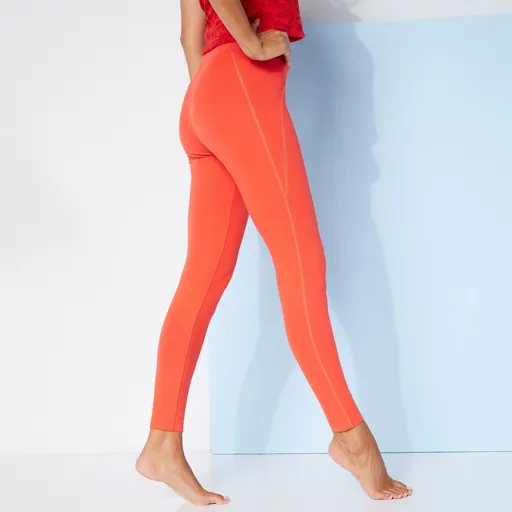 Colanți sport cu talie înaltă de culoare solidă