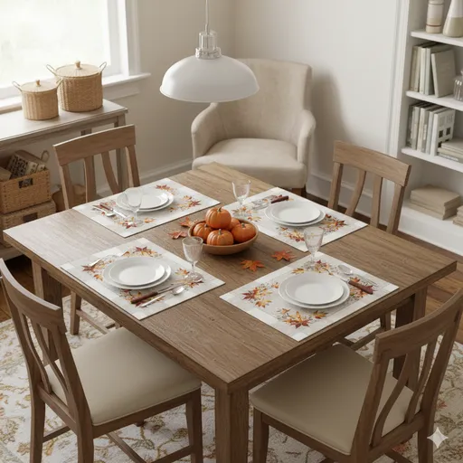 Fetă de masă Frunze de toamnă, 35 x 45 cm, set de 4 bucăți