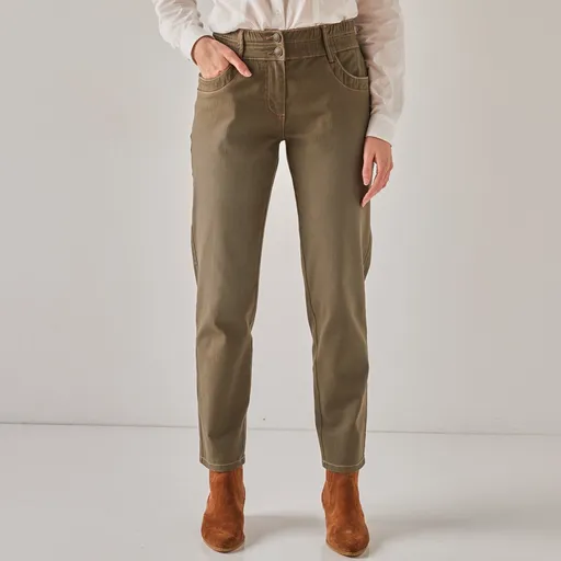 Blugi mamă cu talie elastică