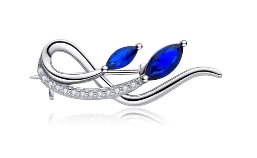 MOISS Broșă elegantă din argint cu pietre de zircon O0000001