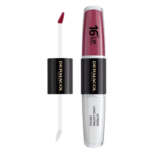 Dermacol Culoare pentru buze în două faze de lungă durată si luciu 16H Lip Colour (Extreme Long-Lasting Lipstick) 4 + 4 ml 22