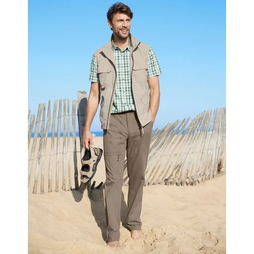 Pantaloni lungi cu talie elastică și buzunare + curea asortată