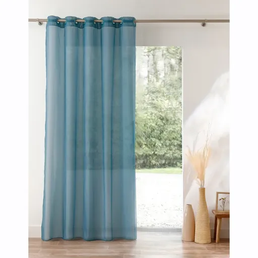 Perdea din voal de culoare solidă cu ochiuri transparente