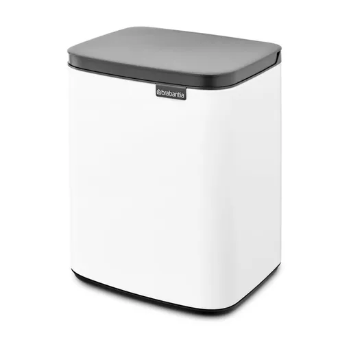 Cos de gunoi Brabantia Bo Small 1006627, 7 L, Deschidere lina si silentioasa, Baza antiderapanta, Alb