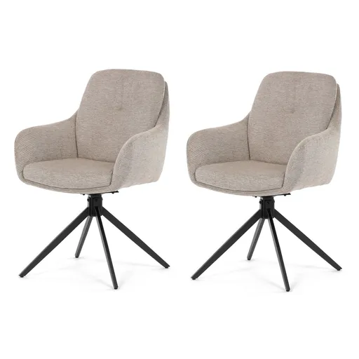 Set de scaune de sufragerie cu mecanism deîntoarcere DCH-P3174 LAN2, 2 buc., bej