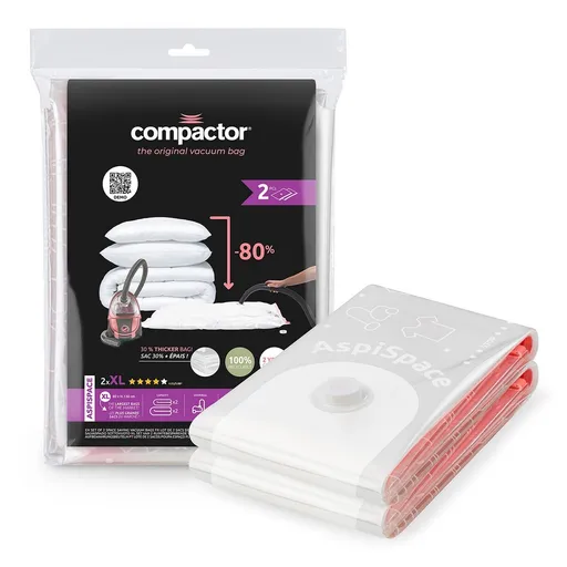 Compactor Set 2 saci de depozitare în vid Bag Aspispace XL, 80 x 130 cm, XL
