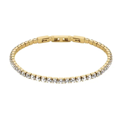 Rosefield Brățară frumoasă placată cu aur decorată cu cristale Tennis JBTWG-J1035