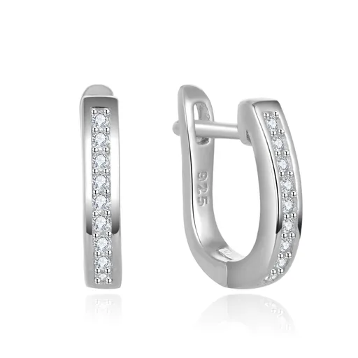 Beneto Cercei rotunzi eleganți din argint AGUC2612