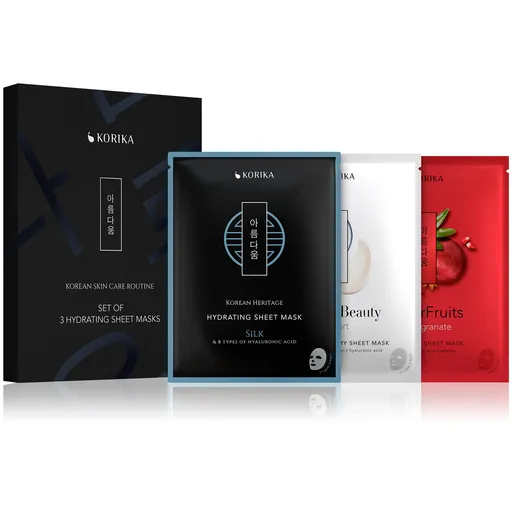 KORIKA Set de măști faciale hidratante Hydrating Sheet Masks