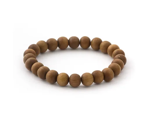 Agato Brățară cu mărgele din lemn de santal MINK01 17 cm