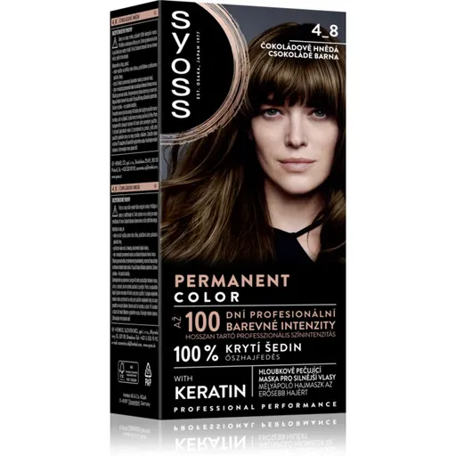 Syoss Permanent Color Culoare permanenta pentru par culoare 4_8 Chocolate Brown 1 buc