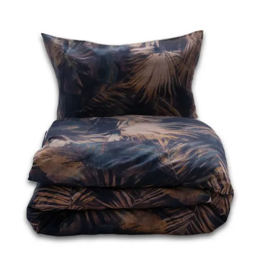 Lenjerie de pat din bumbac și in Frunze, 160 x 200 cm, 2 buc. 70 x 80 cm