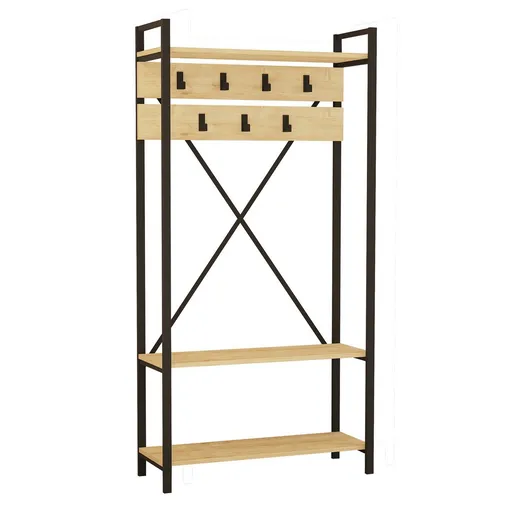 Cuier cu raft pentru pantofi Alfa Sapphire andGrey, maro