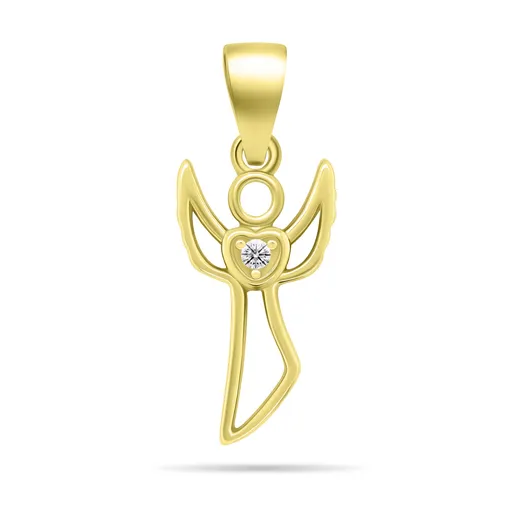 Brilio Silver Pandantiv decent placat cu aur Angel PT122Y