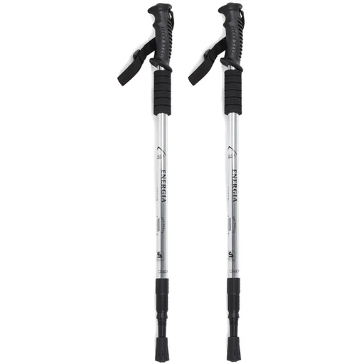 Bastoane de mers pe jos Nordic walking antishock, argintiu, argintiu