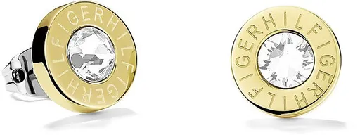 Tommy Hilfiger Cercei din oțel placat cu aur cu cristale TH2700753