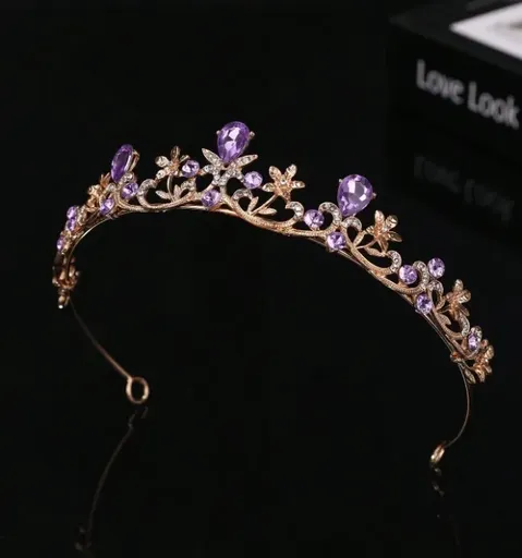 Diadema Mireasa Purple Sweet Luxury - 27885284