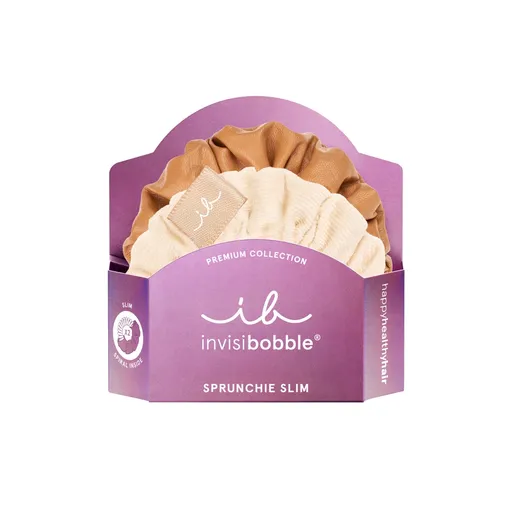 Invisibobble Elastic pentru păr Sprunchie Slim Premium Creme de Caramel 2 buc