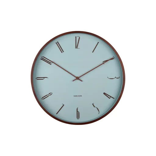 Karlsson 6014BL ceas de perete design, albastru,diametru 40 cm, albastru