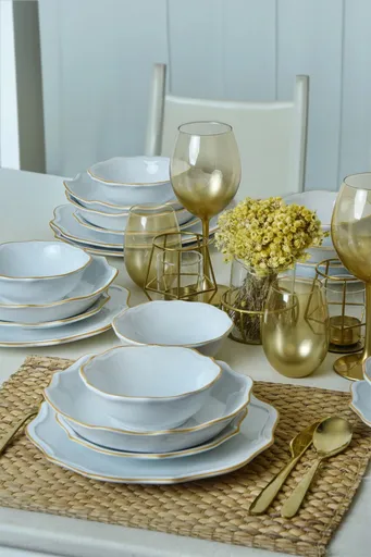 Serviciu de masa, Hermia, 275KRM2222, Antibacterian, Alb