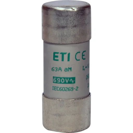 Siguranta fuzibila cilindrica 22x58mm 63A 690VAC 120kA Eti 002652050