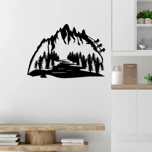 Decoratiune de perete, Parkway, 48 x 70 cm, Negru