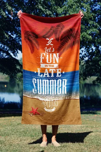 Prosop de plaja, L'essentiel Maison, Late Summer 70, 70x130 cm, Multicolor