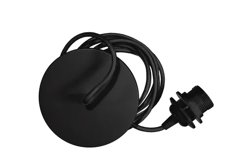 Suport de suspendare pentru abajururi Rosette black Ø 14 cm L 2,1 m - UMAGE